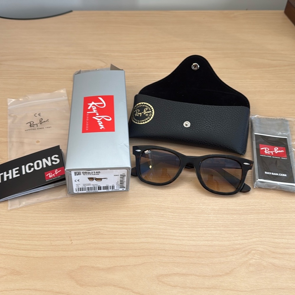NWT Ray Ban Wayfarers, tortoise and gradient brown